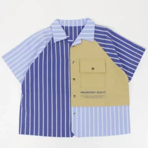 MAAROOK BOOYZ. Open Strip Shirts (90-130cm)/(1-7Years)